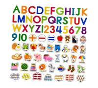 Colcolo 75Pcs Pieces Set Animals Fruits for Kids Early Learning Educational Letters and Numbers Precut Figures