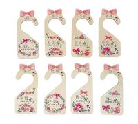 Colcolo 8 Pieces Closet Dividers Closet Rack Dividers Double Sided Minimalist Cute Design Wooden Nursery Decor for Newborn Home