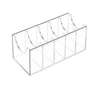 Colcolo Acrylic Belt Organizer Clear Storage Rack with Stackable Design and Vertical Dividers for Closet Drawer Cabinet Shelf Suitable for Home Storage, 5 Compartments