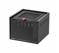 Colcolo Acrylic Habitat Enclosure Terrarium Breeding Box Reptile Cage with Mesh Top Sliding Lock Transparent Structure Suitable for Beginners Pet Display, Black