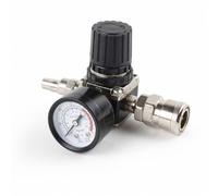 Colcolo Air Compressor Regulator Pressure Reducing Valve with Gauge and Quick Connect Interface Alloy Steel Components for Garage Projects Workshop Air Lines, Square Iron Gauge