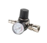 Colcolo Air Compressor Regulator Pressure Reducing Valve with Gauge and Quick Connect Interface Alloy Steel Components for Garage Projects Workshop Air Lines, Square Plastic Gauge