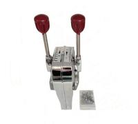 Colcolo Aluminum Boat Throttle Lever Assembly Double Handle Engine Throttle Control Marine Dashboard Mount Stainless Steel Shaft With Position Markings, Japanese Zinc Twin, Zinc Alloy