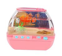 Colcolo Aquarium Tank Decoration,Accessory with Moving,with Light Electrified Play House Toys Tank Decoration for Desktop, Pink