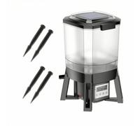 Colcolo Aquatic Timer Feeder Solar Automatic Fish Feeder Pond Dispenser Timer Control Tripod Stand Translucent Build Portion Scheduling Suitable for outdoor ponds backyard gardens fish keepers