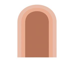 Colcolo Arch Wall Decal Boho Arch Wall Sticker Stick and Peel Bohemian Geometric Art Wallpaper, Color Block Abstract Wall Decor Headboard Home Door Decor Kids Room PVC Wallpaper Decoration, Pink