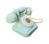 Colcolo Audio Guest Book Wedding Phone Old Phone Recorder with Rotation Dial Decorative Audio Guestbook Telephone for Birthday Decor, Blue