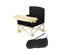 Colcolo Baby Seat Booster Toddlers Dining Seat Removable Tray with Travel Bag Portable Baby Camping Chair with Tray for Children Toddlers Infants, High Carbon Steel Bracket, Black