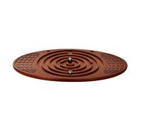 Colcolo Balance Board with Steel Balls | Curved Rocking Underside, Oval Wooden Balance Board, Solid Wood, for Home Workouts