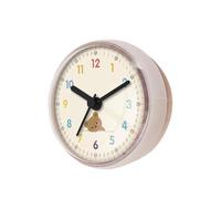 Colcolo Bathroom Clock with Suction Cup Adorable Wall Hanging or Countertop Small Round Clock for Mirror Living Room Cabinet Toilet, DPL1156 white