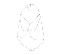 Colcolo Bikini Bra Body Chain, Multi-Layer Wide Hollow Out Fashion Body Jewelry Harness Tassel Necklace for Halloween, Party, Beach Women,
