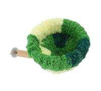 Colcolo Bird Nest Hut Easy to Clean Warm Nest Birds House Hanging Bird Bed for Parakeet for Finch Lovebird Conure Macaws Small Pets, L with stand pole