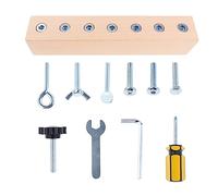 Colcolo Busy Boards Screw Bolt Set Toys, Wooden Screw Board, Indoor Play Game Screwdriver Board Set, for Preschool Girls Boys 3 4 5 Year Old Kids