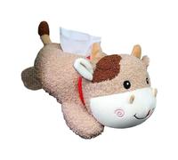Colcolo Car Tissue Holder Cartoon Tissue Box Animal Toy Paper Holder Tissue Tray Container, Cow