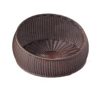 Colcolo Cat Bed Kitten House Lightweight Scratch Resistant Comfortable Washable Round 20 inch Wear Resistant Summer Cooling Handmade, Brown