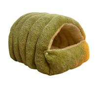 Colcolo Cat Bed Shelter Comfortable Four Seasons Self Warming Secure Cat Nest Cats Sleeping House for Hamster Indoor Bunny, Green S