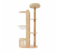 Colcolo Cat Climbing Stand Cat Furniture Cat Scratcher With Solid Wood Look Frame Zones Hammock And Lounge Spots Suitable for indoor cats family homes apartments, CL1 MDF