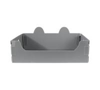 Colcolo Cat Litter Box Travel Toilet Cute Supplies Funny Portable Open Litter Pan Potty Toilet for Small Animals Bunny, Gray