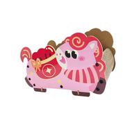 Colcolo Cat Scratcher Board Cartoon Protect Furniture Multipurpose Couch Lounge Bed Scratch Pad for Exercise Rest Training Sleeping, pink