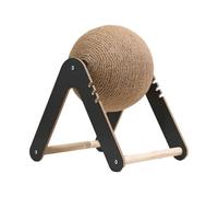 Colcolo Cat Scratcher Toy Entertaining Exercise Grinding Claw Protect Sofa Floor Interactive Wood Scratcher Pet Toy for Indoor Cats, S