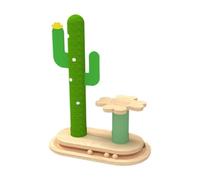 Colcolo Cat Scratching Post Grind Claw, Shape, Pet Supplies Interactive Toy Wooden Scratcher Cat Tree for Perch Kitten Resting, with flower