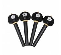 Colcolo Cello Pegs Ebony Cello Tuning Peg Violin Family Peg Head Instrument Part Luthier Accessory With White Shell Inlay And Gilded Band For Stable Pitch