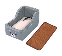 Colcolo Center Dog Seat Armrest Pet Seat Comfortable Portable Clip on Leash Pet Bed with Removable Cushion for Puppy Kitten, Gray