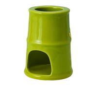 Colcolo Ceramic Hamster House Cage Accessories Unique Habitat Decorations Mini Hut Cave Small Animal Hideout for Rabbits Chinchilla, 9x9x12cm