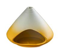 Colcolo Ceramic Holder Incense Holder Desk Birthday Gift Mediation Ornament Accessory for Cabinet SPA Office Decoration, Gradient Yellow