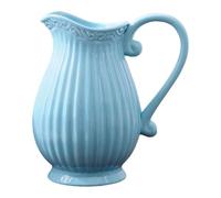 Colcolo Ceramic Pitcher Vase, Plant Pot Decors Table Centerpiece Decorative Jug Vase Flower Holder for Shelf Home Office, Blue