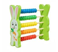 Colcolo Children Arithmetic Abacus Wooden Counting Toy Bead Frame Educational Tool With Panels Visual Number Learning Aid Suitable for preschool learning daycare use home study, Rabbit Abacus