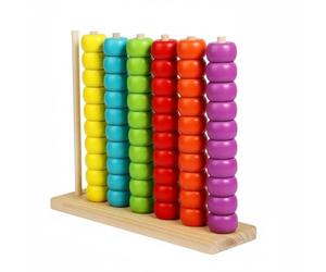 Colcolo Children Arithmetic Frame Sorting Stack Board Colorful Bead Mathematics Training Game Early Sensory Development Raw Material Unknown Suitable for Early Classes, M, 44