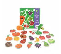Colcolo Children Matching Puzzle Wooden Preschool Puzzle Set With Thick Pieces Shape Recognition Color Sorting Hand suitable for daycare play quiet learning, Fruits And Vegetables Matching Puzzle