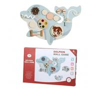 Colcolo Children Wall Game Board Wooden Activity Board With Rotating Cogs Bead Track Color Wheel Sliding Buttons Maze Routes Panel For Play suitable for home wall daycare play zone classroom corner