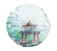Colcolo Chinese Oiled Paper Umbrella Flower Print Japanese Umbrella for Party Girls Kids, Style D