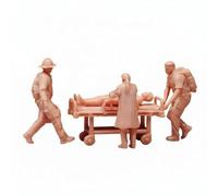 Colcolo Collectible Miniature First Response Team Figures Diorama Model Resin Hand Painted Scale Accurate Emergency Crew Scene Suitable for hobby collections, Unpainted White Resin Kit