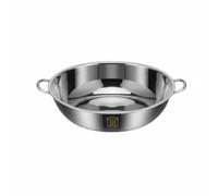 Colcolo Compartment Cookware Stainless Steel Hot Pot Cooking Pan Handles Even Heating Adaptable Suitable for Shared Meals Home, 36cm Clear Soup Pot, Thickened 304 Stainless Steel