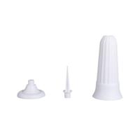 Colcolo Composite Planter Cemetery Vase Grave Vase Memorial Flower Holder With Ground Stake PP Material Outdoor Use Stable Base Suitable for gravesites, White