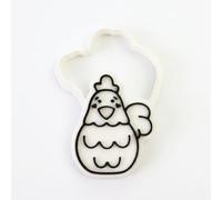 Colcolo Cookie Set for Easter Bunny Shapes with Two Part Stamping System, White (FH-09 Chicken)