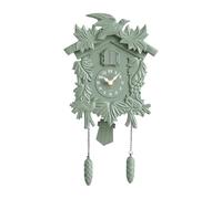 Colcolo Cuckoo Clock Hourly Chime Clock Large Arabic Numerals Decorative Ornament Wall Clock Accessories for Cafe Bar Kitchen Living Room School Office, Green