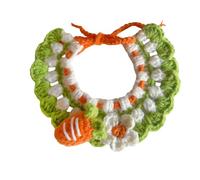 Colcolo Cute Knitted Cat Collar Knitting Collar Dress up Neckwear Crochet Bib Adjustable Comfortable for Holiday Pet Birthday Gift, radish