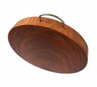 Colcolo Cutting Board Thick U-Handle Board Wooden Block Microbe Resistant Ironwood to Clean Surface for Home Cooking Restaurant, 36x5cm, U-Handle