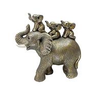 Colcolo Decorative Elephant Statue, Table Collectable Resin Sculpture Craft Ornament Animal Figurine for Festivals Wedding Home Dining Room, Silver