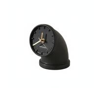 Colcolo Decorative Wall Clock Ceramic Pipe Clock Industrial Pipe Motif Desk Clock Table Clock With Silent Sweep Movement And Smooth Ceramic Body Suitable for, Matte Black