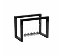 Colcolo Desktop Pendulum Sculpture Balance Toy Motion Gadget Physics Ornament Manual Swing Mechanism Unique Swinging Art Suitable for creative modern interiors study tables, Blk Abs Frame Newton