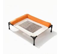 Colcolo Detachable Resting Bed Bed Pet Cot Raised Pet Bed Cooling Support And Removable For Suitable for living room bedroom by a sunny window warm days, Orange, Small