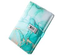 Colcolo Diary with Lock Locked Diary 180 Pages Personal Notebook Lock Journal A5 PU Leather Journal Locking Journal Kids Adults Teens, Turquoise