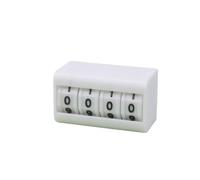 Colcolo Digital Counter Device Tabletop Tally Counter Machine With Hand Powered Mechanical System Powerless Frame With Rotating Numbers Suitable for tabletop, White, 4-Digit