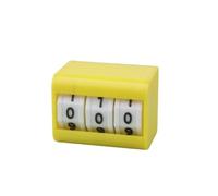 Colcolo Digital Counter Device Tabletop Tally Counter Machine With Hand Powered Mechanical System Powerless Frame With Rotating Numbers Suitable for tabletop, Yellow, 3-Digit