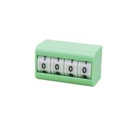 Colcolo Digital Counter Device Tabletop Tally Counter Machine With Hand Powered Mechanical System Powerless Frame With Rotating Numbers Suitable for tabletop, Green, 4-Digit